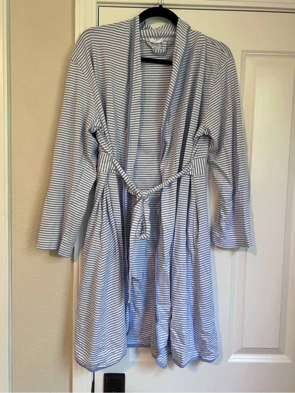 Lake Pajamas Pima Robe in Hydrangea - Picture 2 of 4